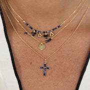 Collier plaque or samuel crepuscule personnalisable